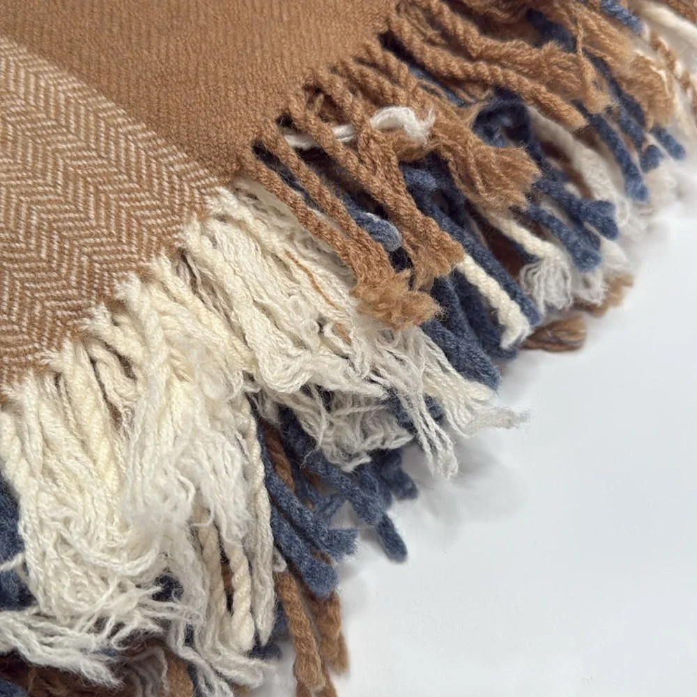 Avoca The Mill 100% Pure Lambswool Plaid Made in Ireland Fringed Throw Blanket